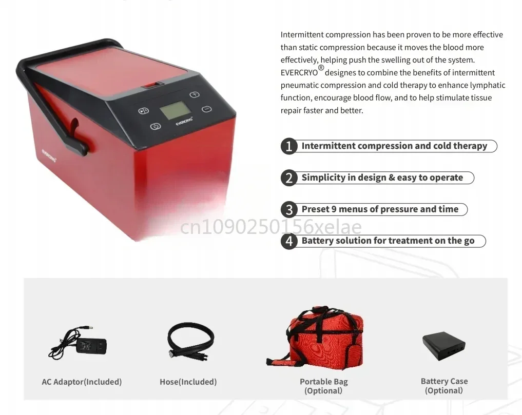 CRYOPUSH Knee Cryo Recovery Ice Cold Compression Therapy Physical Therapy System Machine