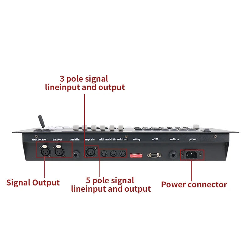 Imagem -04 - Pilot 2000 Dmx Console 512 Canais Controlador Equipamento de Iluminação de Efeito de Palco Led Par Movendo a Cabeça Feixe de Luz