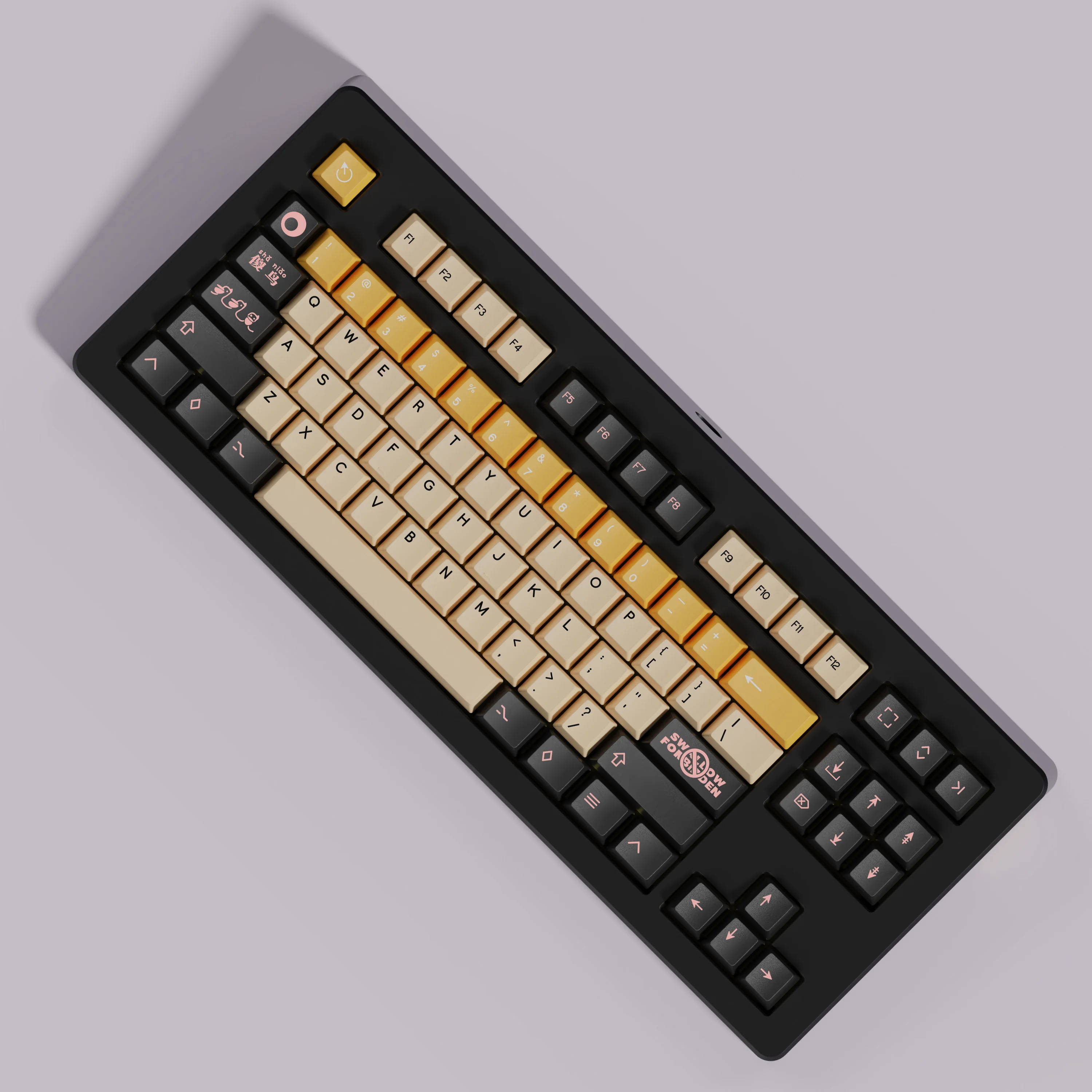 البجع موضوع keycap لوحة المفاتيح المخصصة pbt التسامي الارتفاع الأصلي غطاء المفاتيح سبليت الفضاء