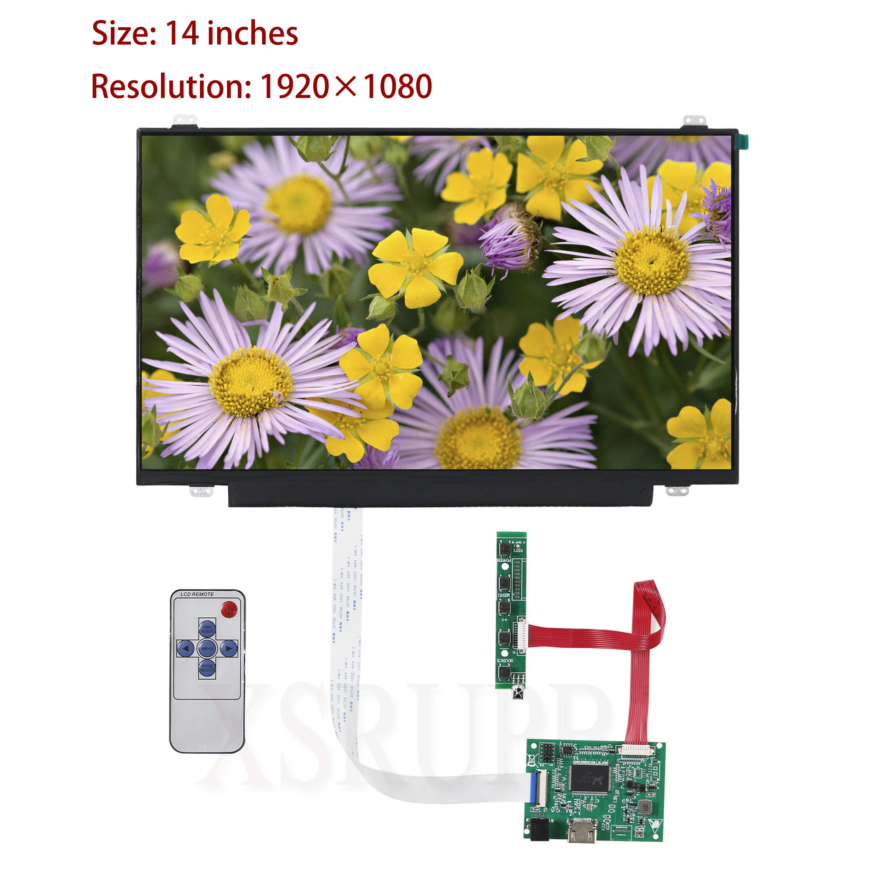 14 inch 1920X1080 EDP DIY Monitor LCD Display Screen Driver Control Board HDMI-Compatible  Kit For Raspberry/Orange Pi