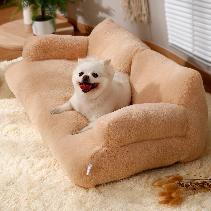 comfortable Pet sofa Bed Winter Warm Cat Bed soft kitty Sleep Cushion Removed Washed Dog Nest sofa Skin-friendly Pet Supplies