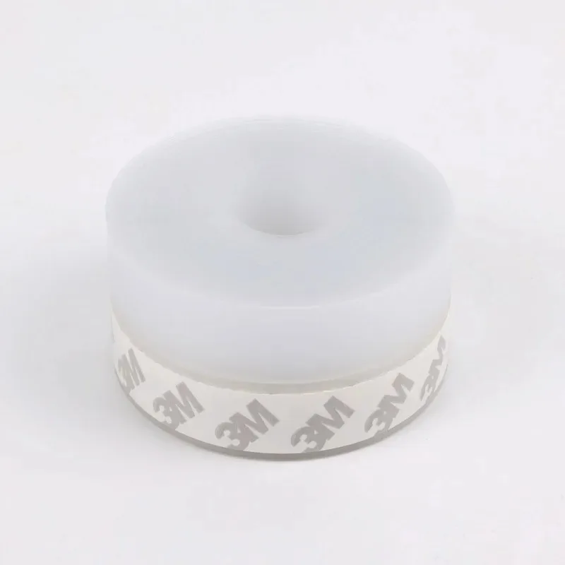 2 pçs silicone auto-vara tempo descascando fita selos lacunas da casa de vidro/doveiro janelas porta inferior janela à prova de poeira/selo da porta