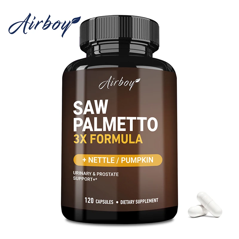 

Saw Palmetto Capsules - Men's Prostate Health, Bladder, Urinary Tract Support, Hair Growth