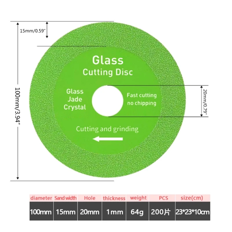 4Pieces Glass Cutting Disc for Angle Grinder Thin Wheel Glass Ceramic Cutting Tool Diamond Wheel