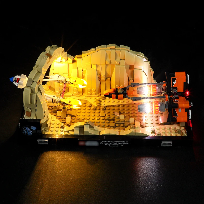 DIY LED Light Kit For LEGO Mos Espa Podrace Diorama 75380 Buillding Brick Gift (Only LED Light,Without Blocks Model)