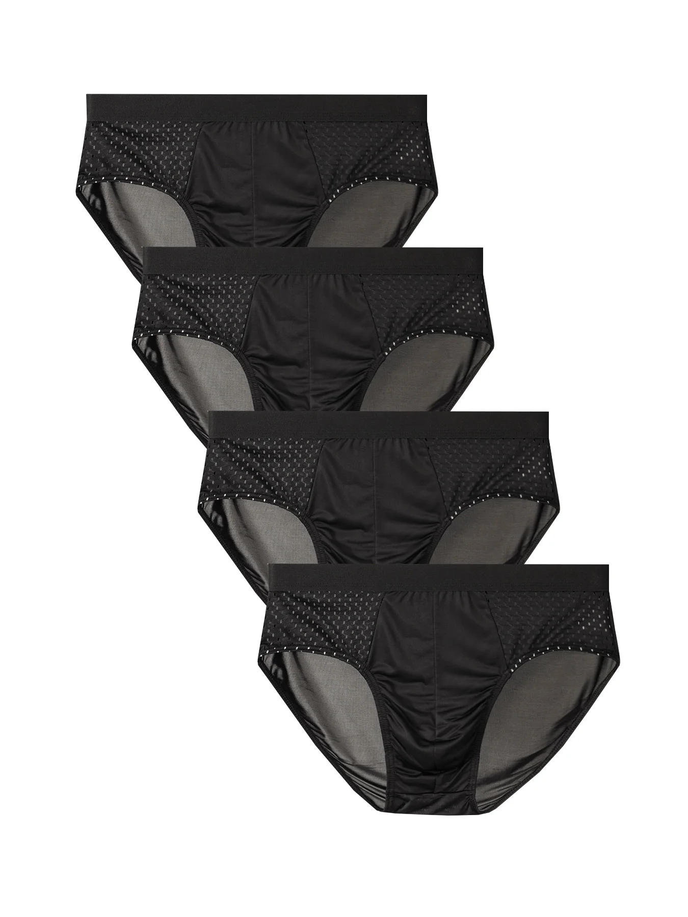 

A 4-piece set! Mesh breathable, fashionable and trendy ice silk style comfortable men's triangle underwear