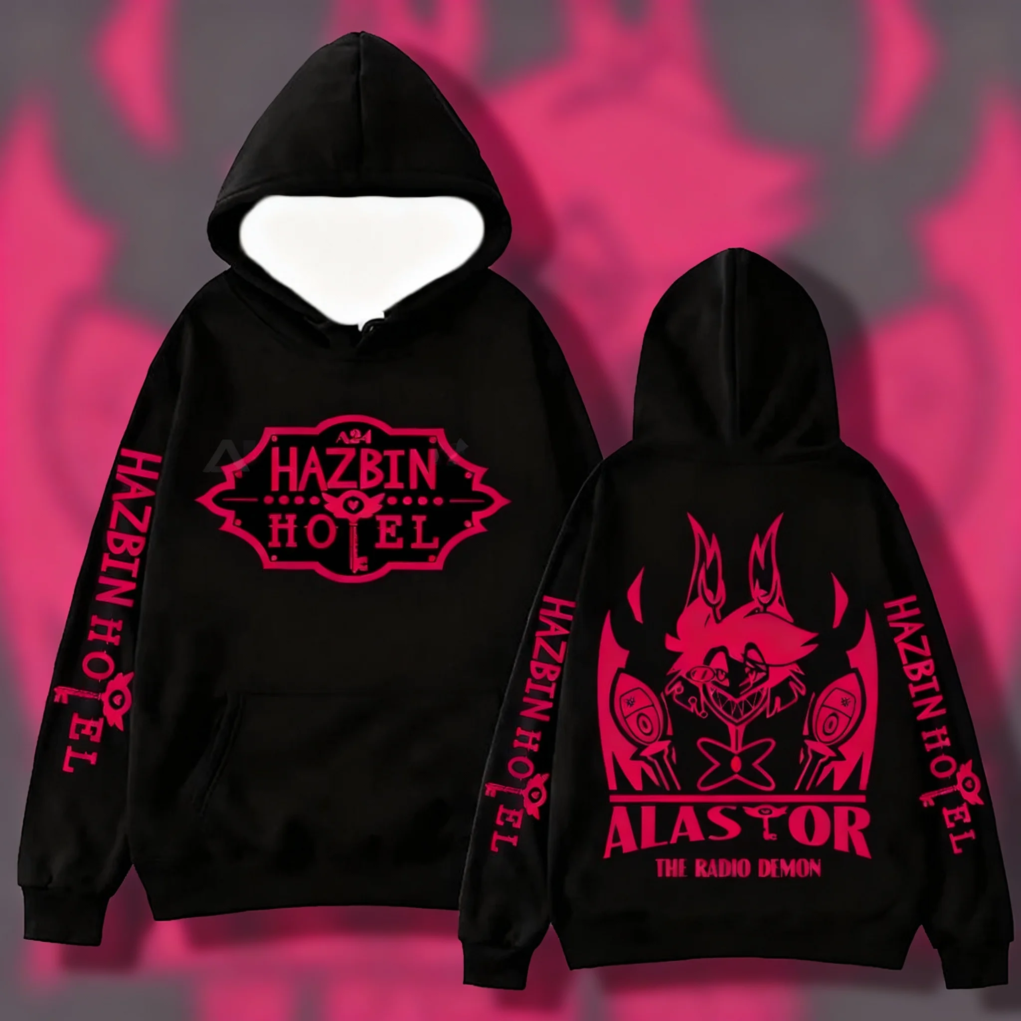 

2026 Популярная тема персонажа Hell Inn, осень/зима, модное брендовое платье для взрослых, негабаритная детская толстовка унисекс, подарок