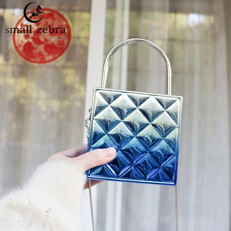 

New Style Retro Small Square Bag Chain Candy Color Bag Crossbody Box Bag for Ladies