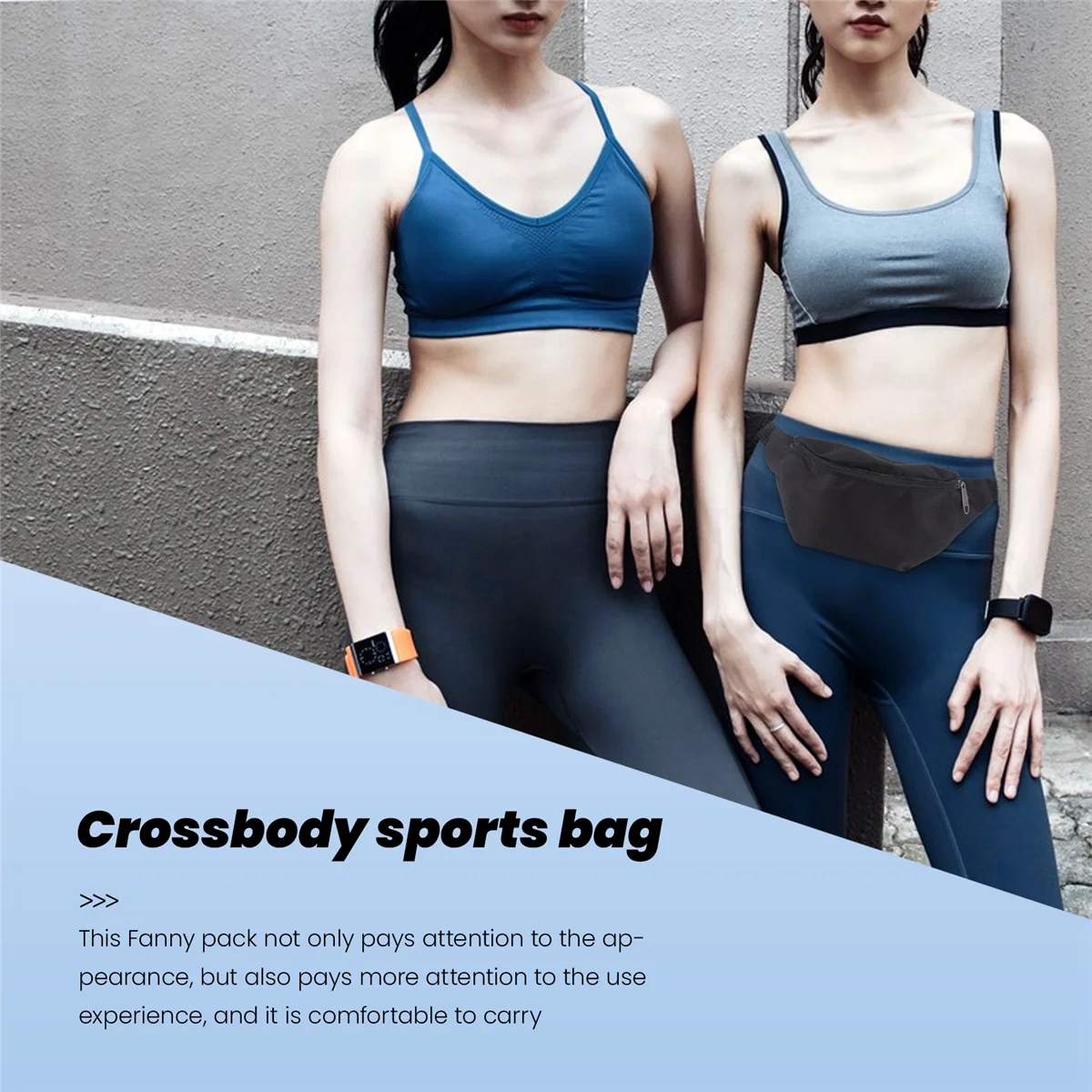 N89R Bag Fanny Pack Hip Waist Festival Money Pouch Belt Wallet Sport Holiday Kids Black