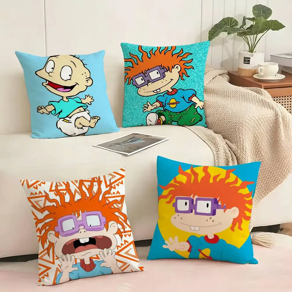 Rugrats Flyin' Pickles   Square Double-Sided printed Pillow Case Bedroom Bedside Pillow Sofa Cushion Cover Gift