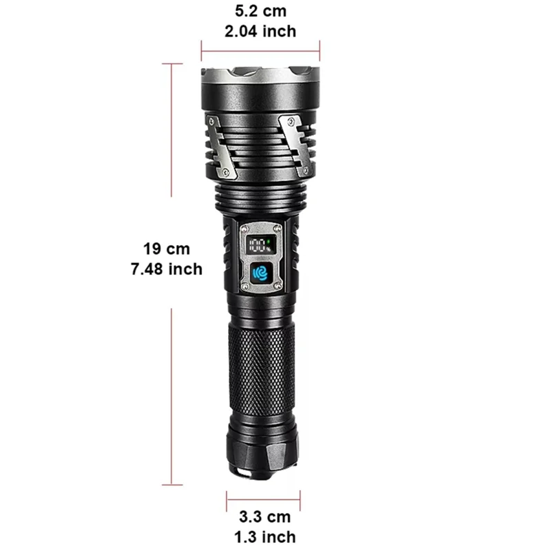 Latarka LED XHP360 2025 Najmocniejsza Ładowalna USB Lampa 26650 Ultra Jasna Taktyczna, Latarnia