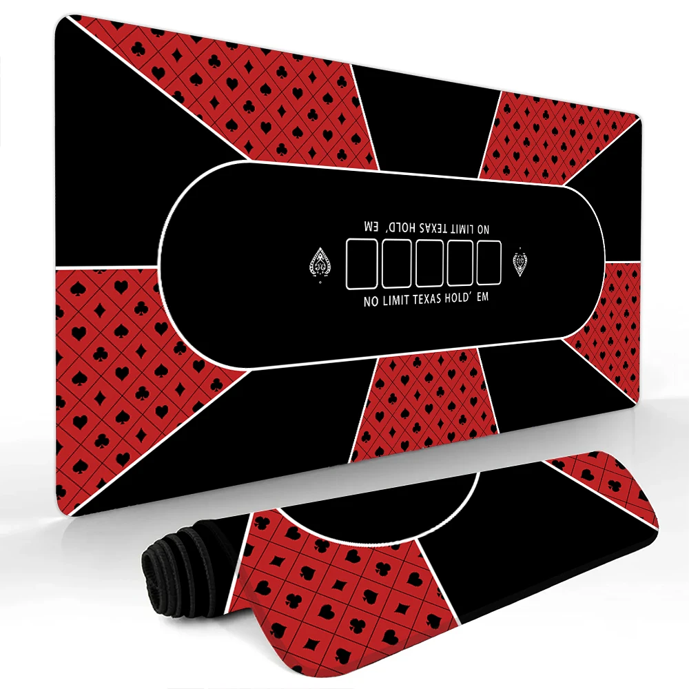 Tapete De Texas Holdem De 100x50 Cm – Alfombrilla De Goma Con Patrones Elegantes Para Juegos De Cartas Y Reuniones