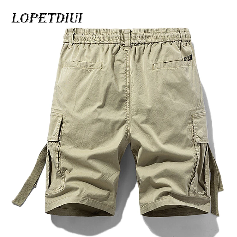 Pantalones cortos de algodón transpirables para hombre, Shorts Cargo informales con múltiples bolsillos, tendencia al aire libre, verano, novedad de