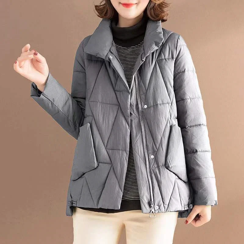 Parkas Women Stand Collar Down Cotton Overcoat Female Jacket Parka Thick Warm Cotton Padded Outwear 2023 New Winter Jacket