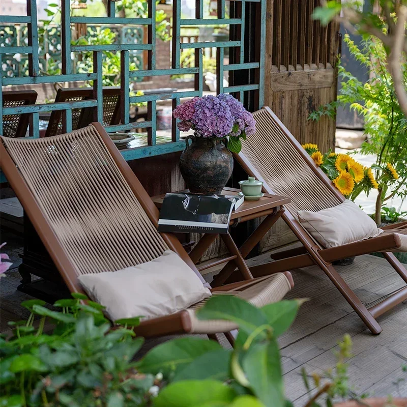 

Outdoor lounge chair balcony household adult lazy rattan small chair leisure chair single back rattan