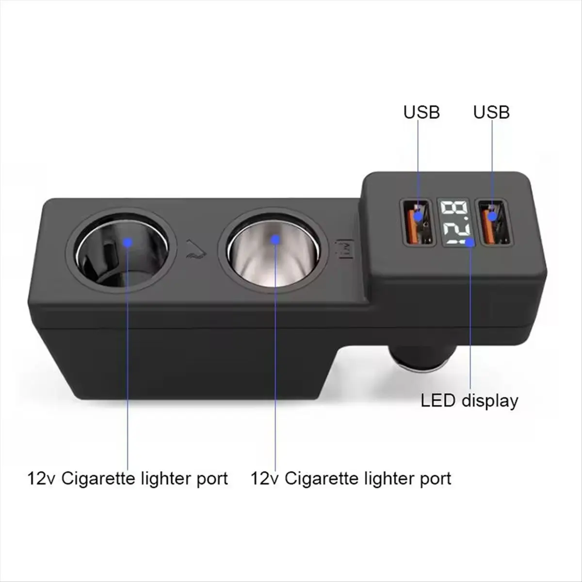 Super Sale Car Cigarett Lighter Splitter Plug Adapter Fast Charging for Volkswagen Golf 7 Mk7 Interior Modification Accessories