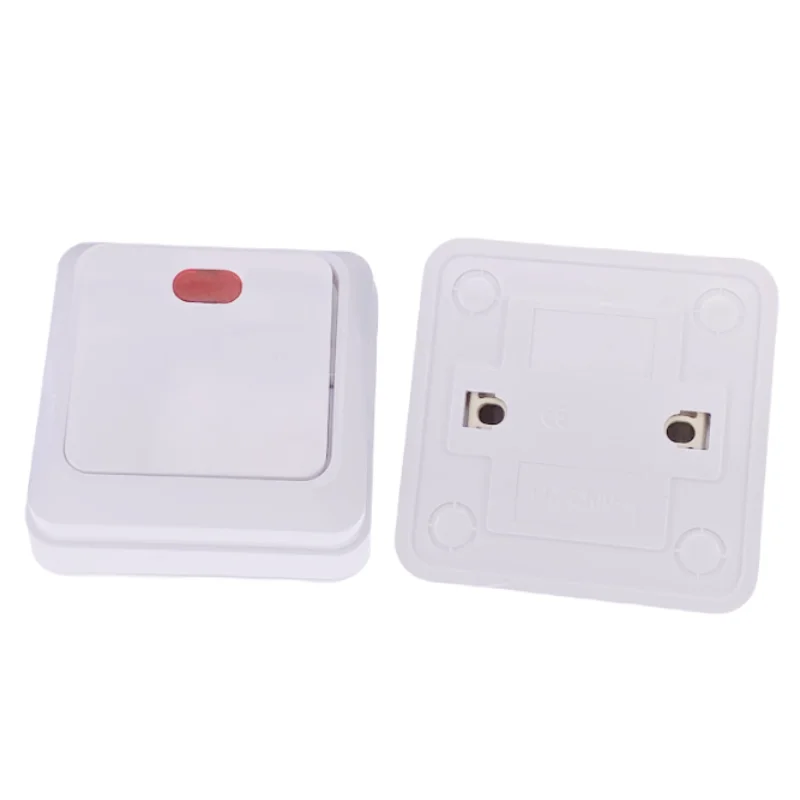 Surface mounted Wall Switch with indicator light European Wall Switch 1 gang 2 way switch