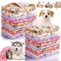Dog Blankets Cat Soft Fluffy Fleece Pet Blanket Warm Cute Print Design Puppy Kitten Doggy Paw Small