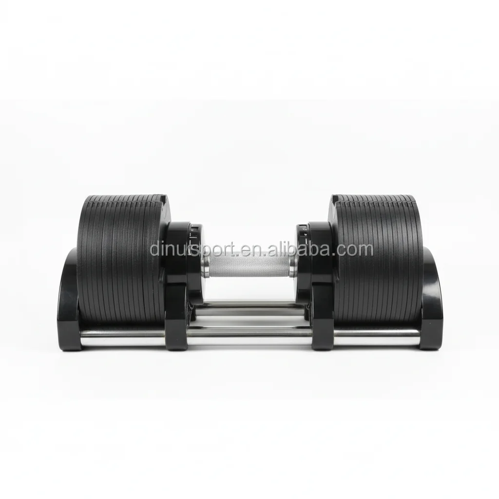 High Quality Adjustable Steel Dumbbell Set-1KG Increments 40KG Max Weight Durable Non-Slip Design for Home Fitness
