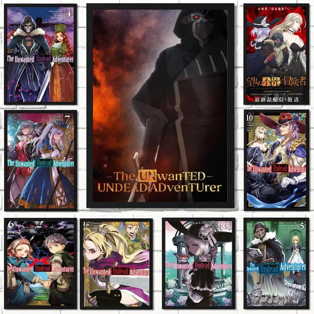 anime T-The Unwanted Undead Adventurer-R Poster Self Adhesive Wall Decor for Modern Home Cafe Office and Bar