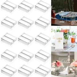 1pcs Acrylic Stands Place Card Holders Table Number Stands Clear Card Display Stand for Table Wedding Photos Office Home