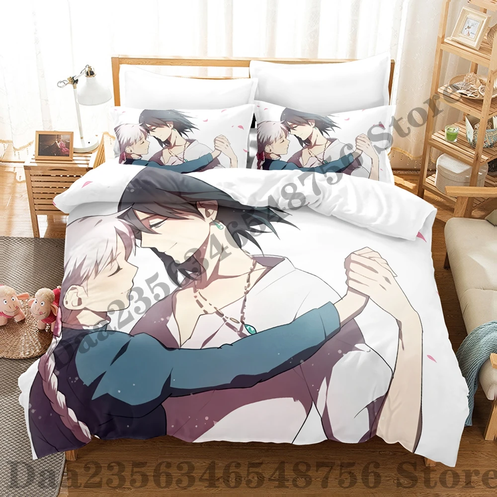 2025 Love Howl and sophie Bedding Set Single Twin Full Queen King Size Bed Set Adult Kid Bedroom Duvetcover Sets Anime Bed