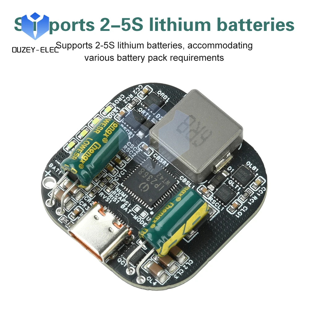 2 ~ 5S 100 واط ثنائي الاتجاه شحن سريع وحدة 18650 بطارية ليثيوم لوحة تحكم شحن/تفريغ وحدة LED مؤشر البطارية