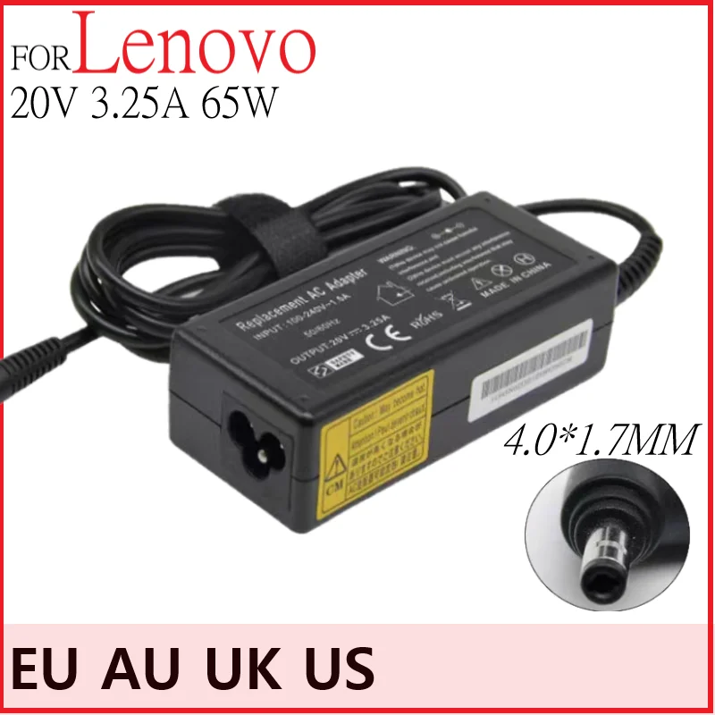 20V 3.25A 65W 4.0*1.7 Charger FOR Lenovo Yoga 710s 510s 310s-14 AC Adapter Power Supply Adlx65clge2a