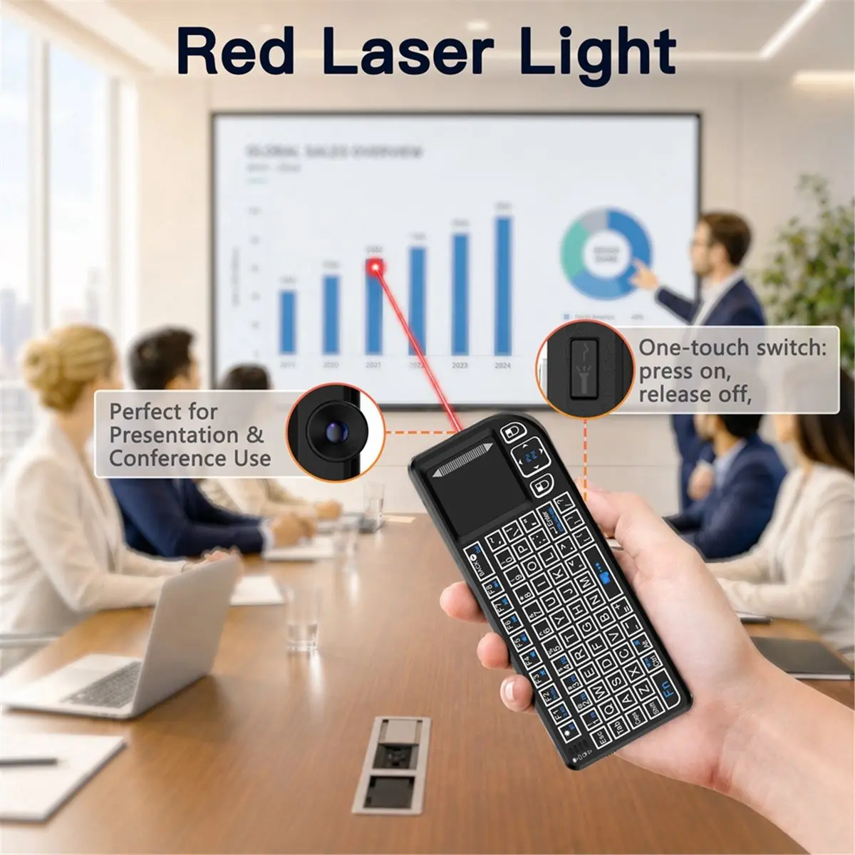 NEW FACTORY~M15 Dual Mode Bluetooth 2.4G Wireless Keyboard Touchpad Combo 7-Color Backlit Mini Keyboard for Android PC Laptop