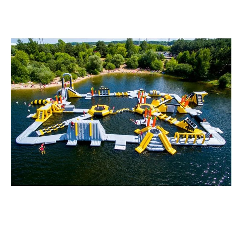 Actividades acuáticas Curso de obstáculos acuáticos inflable Deportes y entretenimiento Parque acuático flotante inflable personalizado