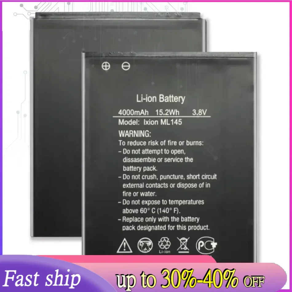 Mobile Phone Battery 4000Mah For DEXP Ixion ML145 Snatch SE Rechargeable Li-Polymer Batteries