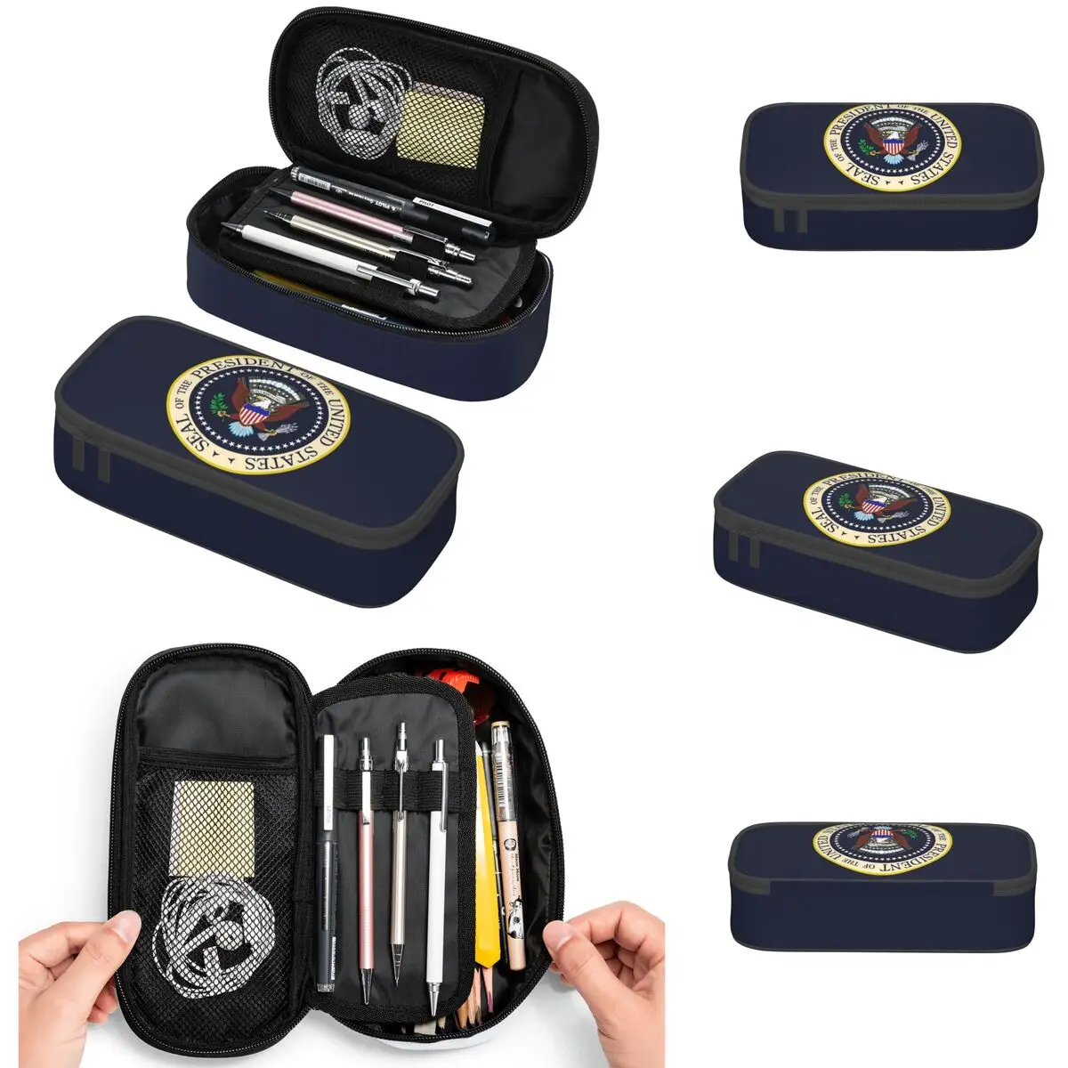 Seal Of The President Of The United States Pencil Cases Big Capacity Pen Bags Pen Box Pencil Pouch For Boys Girls Students