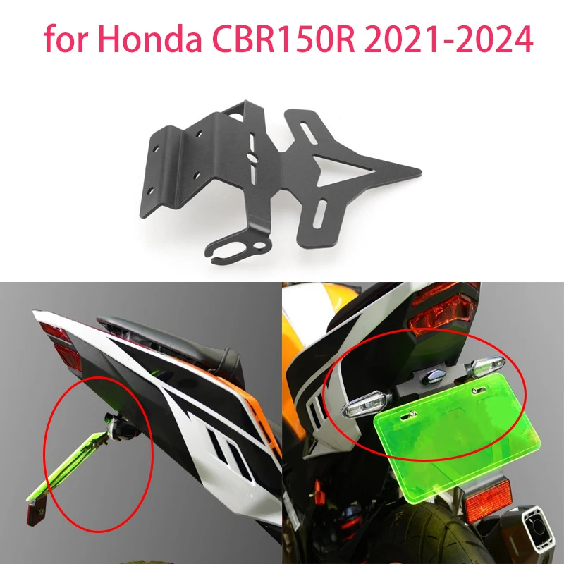 

Motorcycle accessories for Honda CBR150R 2021-2024 modified license plate frame license plate frame short tail bracket