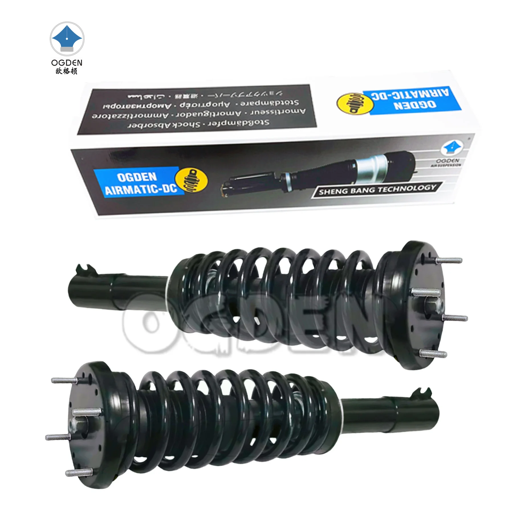 OGDEN 1 Pair Front left+right spring shock absorber Assembly with Electric For Jaguar XJ XJR X351 AWD 2013-19 C2D18593 C2D39139