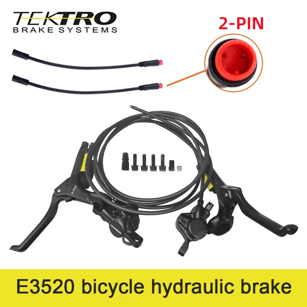 

TEKTRO E3520 E-Bike Hydraulic Disc Brake Set Dual Piston 900/1850mm Hose 160/180/203mm Rotor Compatible for E-Bikes & Scooters