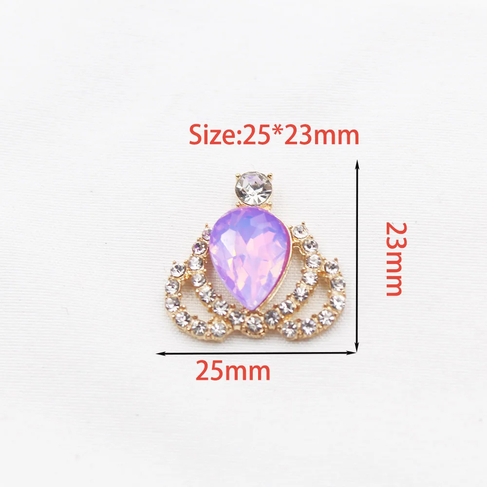 5pcs OFXSHIP New Style Baroque Rhinestone Crown Alloy Jewelry Accessories DIY Handmade Bag Clothing Floral Decoration Pieces