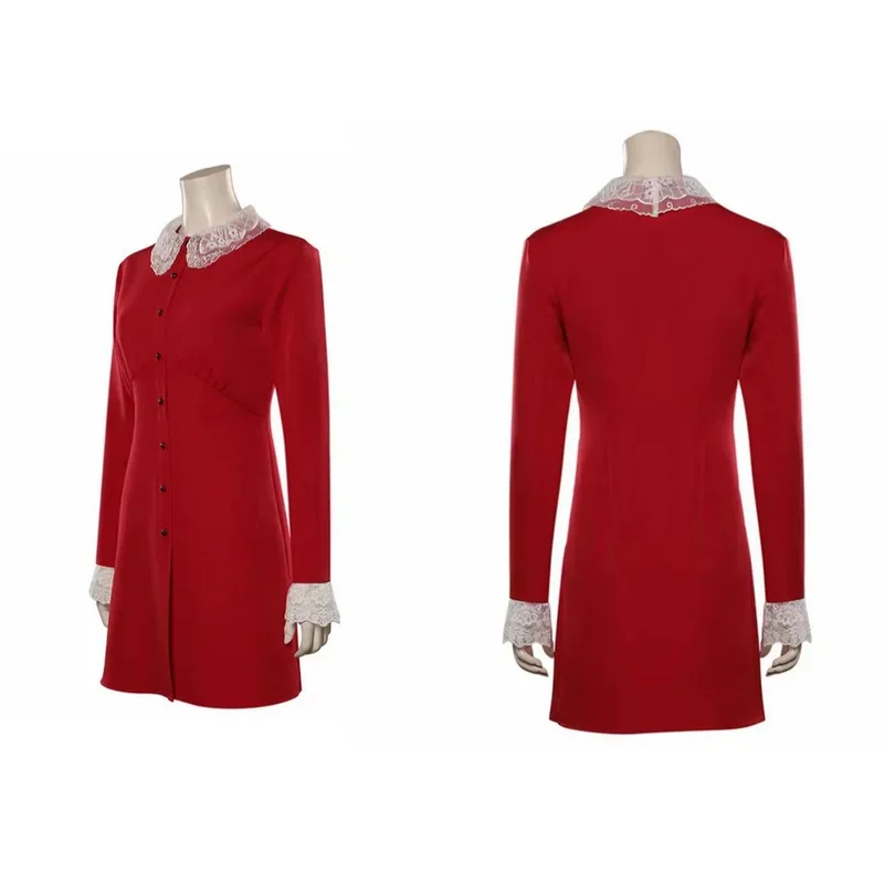 أزياء سابرينا سبيلمان تشيلينغ لمغامرات سابرينا التأثيرية بأكمام طويلة فستان أحمر بدلة نسائية لحفلات الهالوين