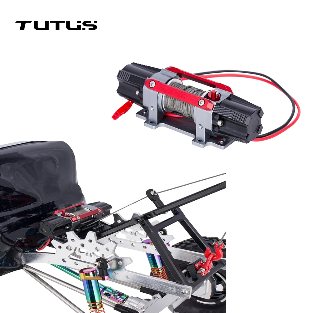 Metalowa podwójna wciągarka symulowana do modeli RC Crawler 1/8 1/10 TRX4 SCX10 Traxxas Redcat