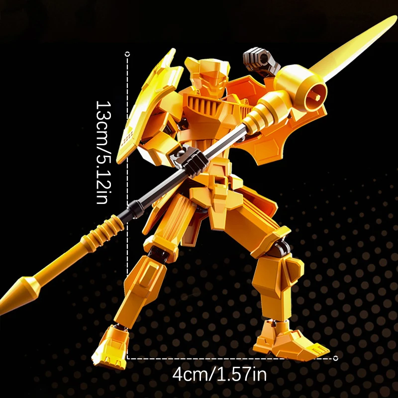 Multi-joint mobile deformation robot, 3D printed knight Manji toy, children's game gift, novelty.