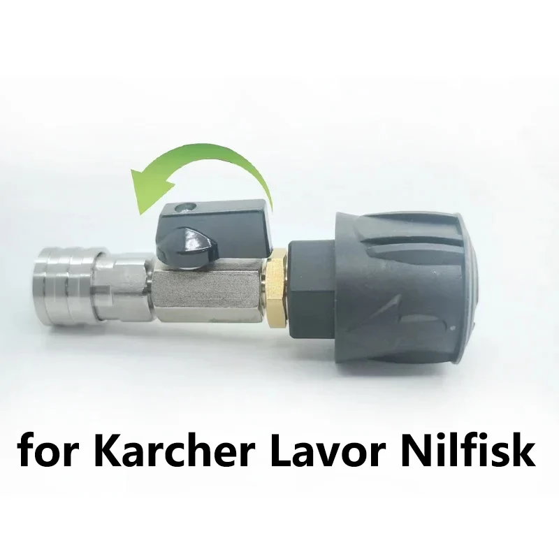 Pressure Washer Nozzle Adjustable Sprayer with Valve Quick Plug Angle Water Flow Control 1/4 Quick Connect for Karcher Lavor