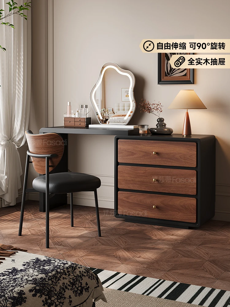 

Medieval dresser chest cabinet integrated bedroom makeup table small apartment storage cabinet makeup table