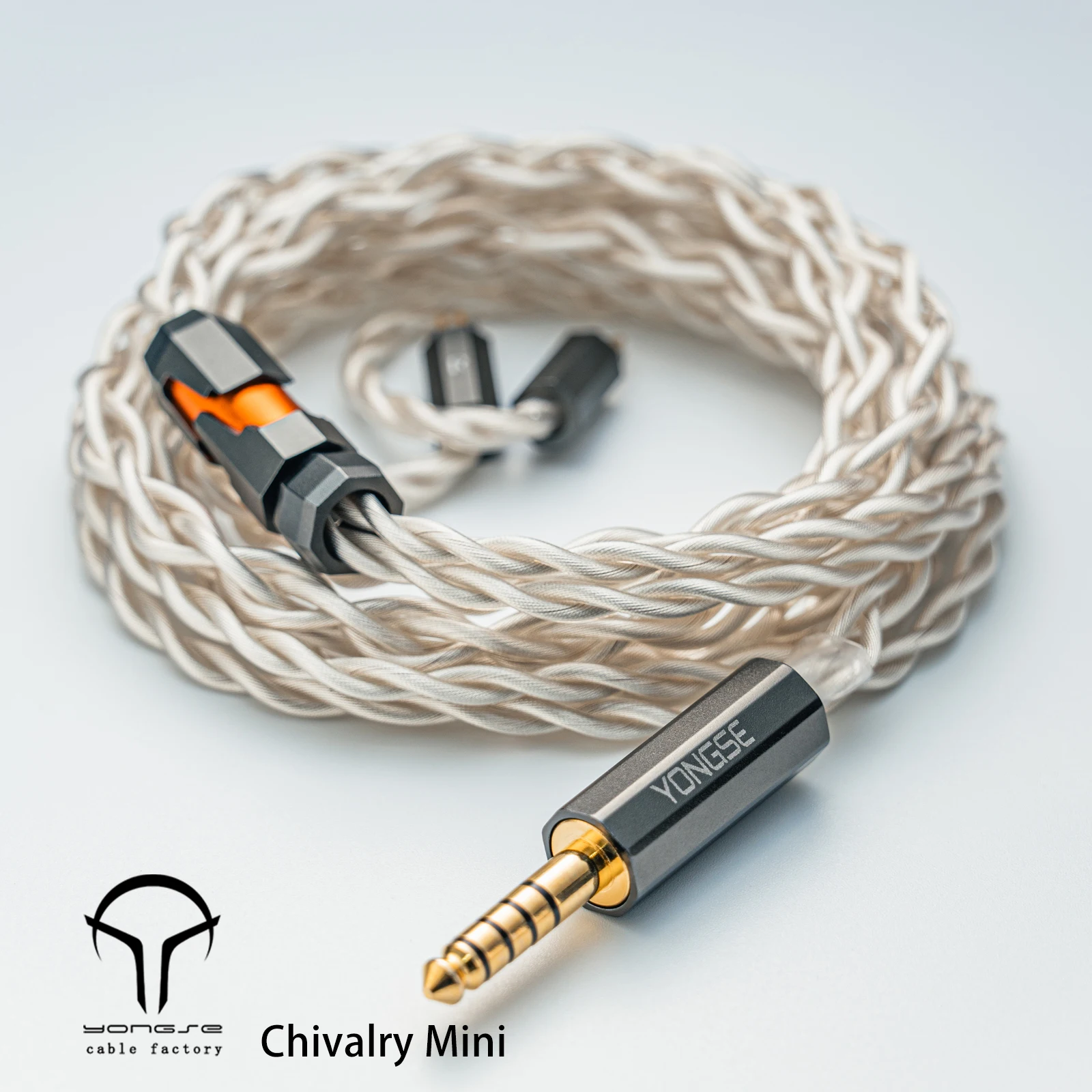 YONGSE Chivalry Mini High Purity Single Crystal Silver-plated Copper Upgrade Earphone Cable Gold Plated Plug