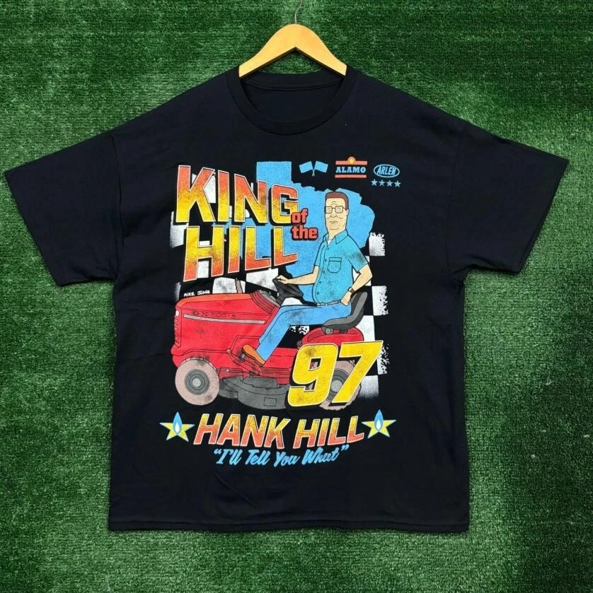 

Футболка King of The Hill Hank Hill 97, летняя хлопковая футболка для мужчин и женщин, уличная одежда, повседневная модная свободная одежда оверсайз, винтажная одежда