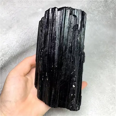 Natural Black Tourmaline Gravel Raw Gem Mineral Specimen Crystal Stone Healing Magic Advanced Collection Eliminate Magnetism 1PC