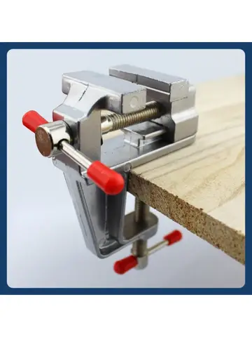 Small Jewelers Hobby  Clamp On Table Flat Pliers Tool Mini Vice Bench Vise Muliti-Funcational 3.5&quot Aluminum Miniature