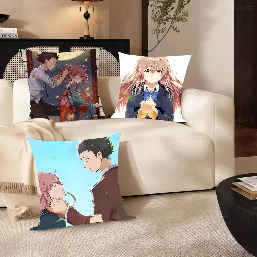 The Shape Of Voice Animation Pillow Case Fashion Square Pillowcase Bedroom Sofa Room Ins Decoration Leisure