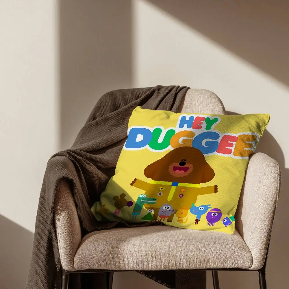 

H-Hey D-Duggee CARTOON Square Pillow Case Bedroom Sofa Leisure Comfort Cushion Cover Living Room Home Decoration