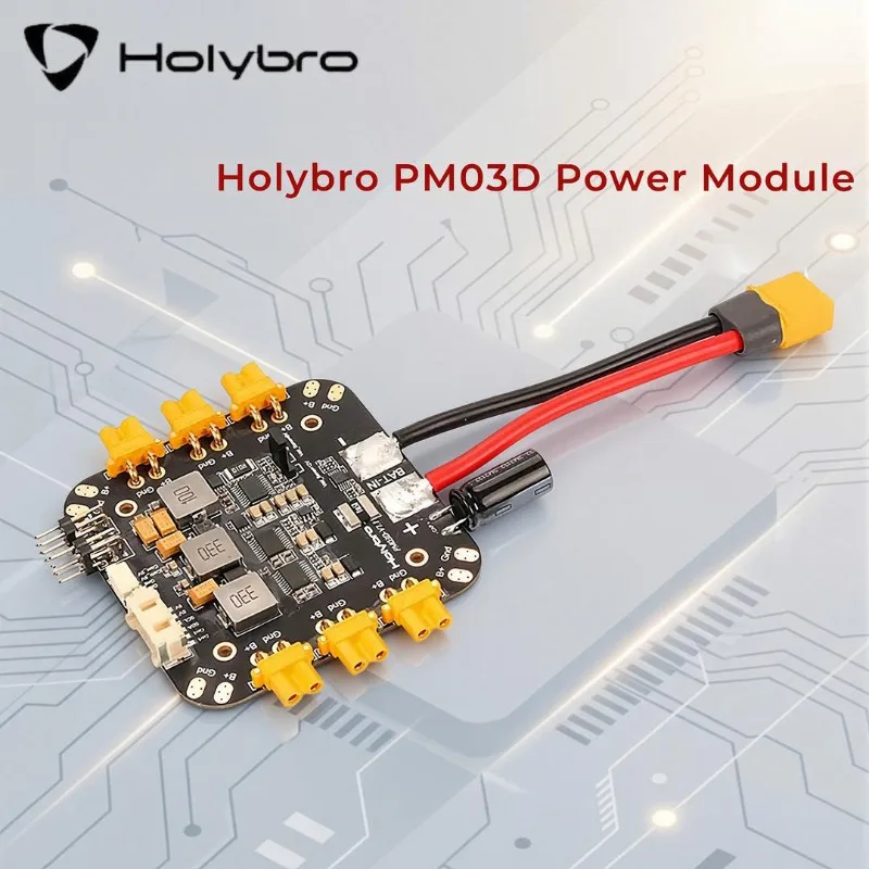 

Holybro PM03D Power Module Compatible to Flight Controller Uses I2C Power Monitor W/ XT30 XT60 Connectors for RC FPV Drone Parts