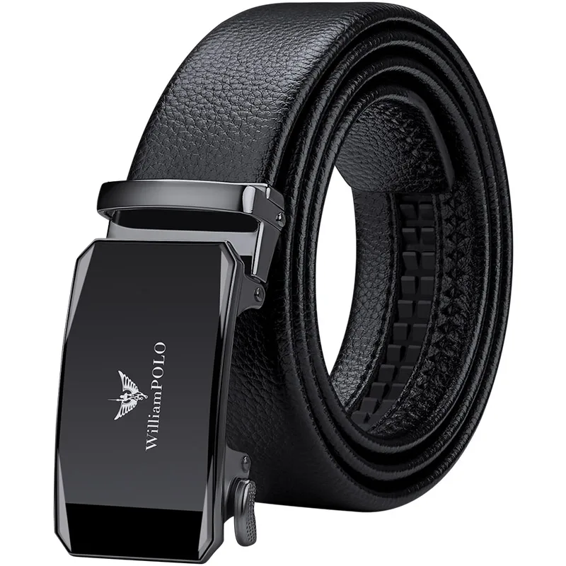 Men's business automatic buckle belt, genuine leather fashion belt, high-end personalized belt