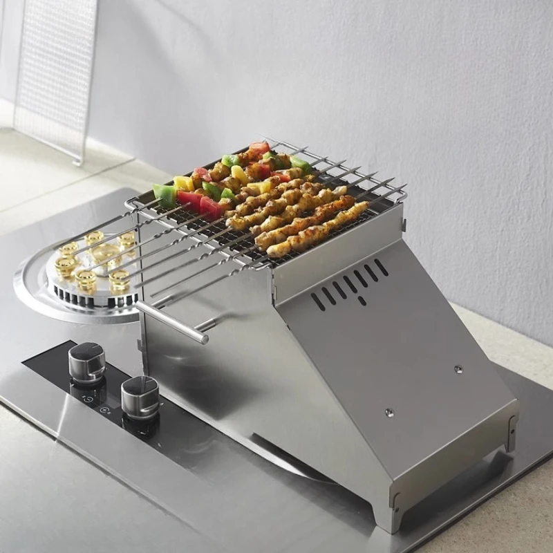 

Household gas stove Gas skewer Indoor smokeless barbecue